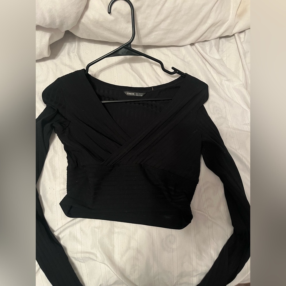 black ribbed long sleeve